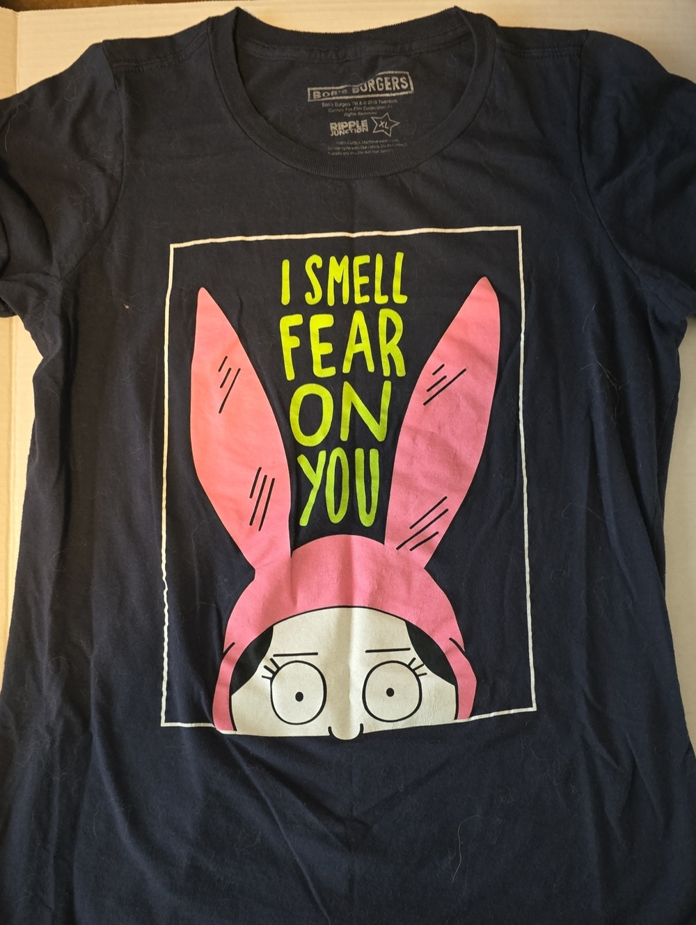 Bob’s Burgers Louise Belcher "I Smell Fear On You" Women's Graphic Tee Black XL